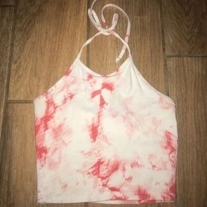 Full tilt XS pink Tye Dye halter top